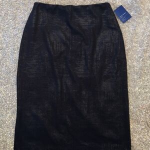 Women's Skirt Apt. 9 Tummy Control Stretch Black Sz Small Color Black Foil